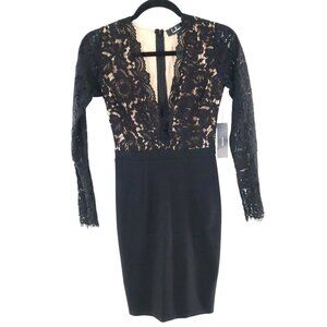 Lulus Swoon-er Dress Womens XS Black Dark Feminine Gypsy Whimsigoth Witchy NWT